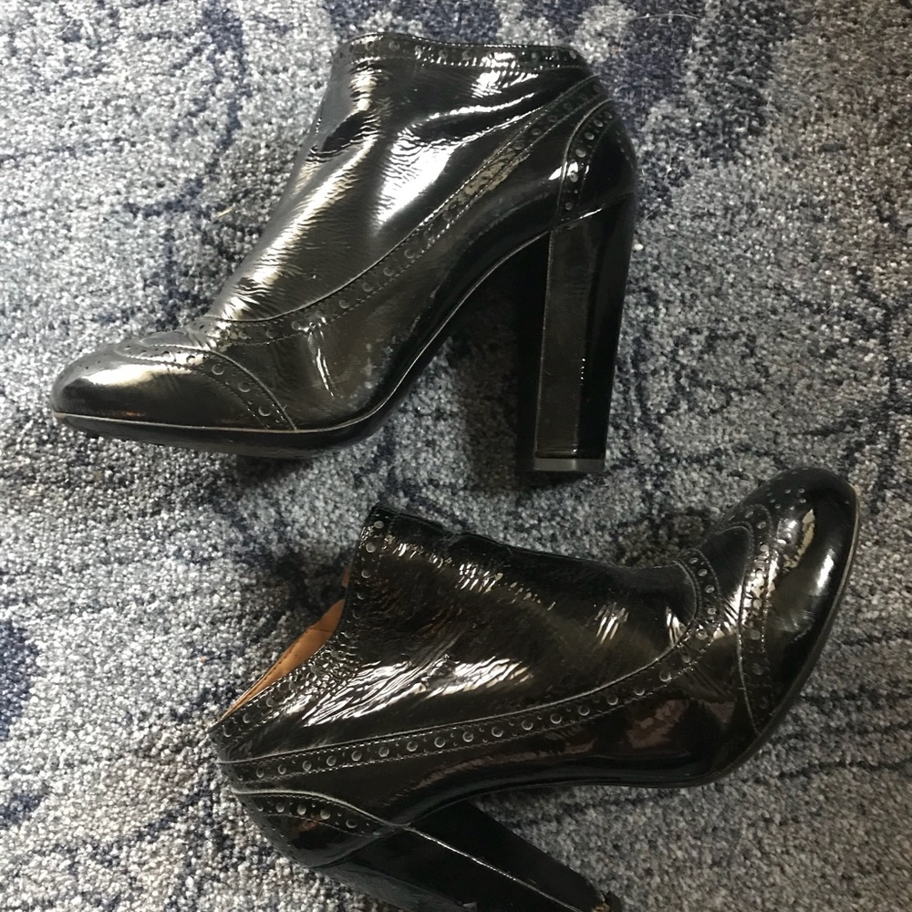 Miu Miu Vintage black patent leather booties
